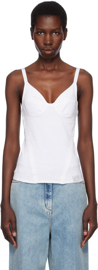 Tanktop Stella McCartney Stella McCartney Corset-Inspired Sleeveless Top Hvid | 6J03763SPZ85, 0