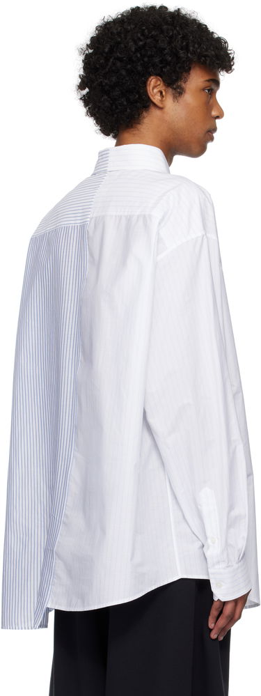 Skjorte Maison Margiela MM6 Maison Margiela Numeric Print Asymmetric Shirt Hvid | SH0DT0025 MTN043, 2