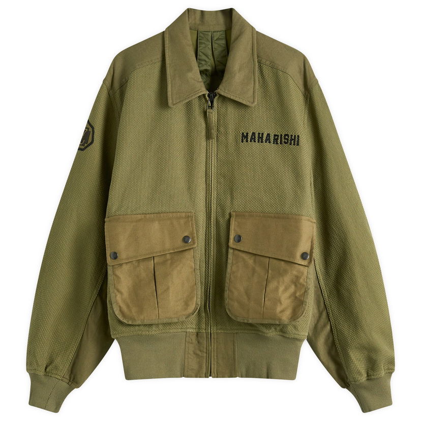 Bomberjakke Maharishi Maharishi Crow & Heron M42 Flight Jacket, Size Large Grøn | 6101-OLV