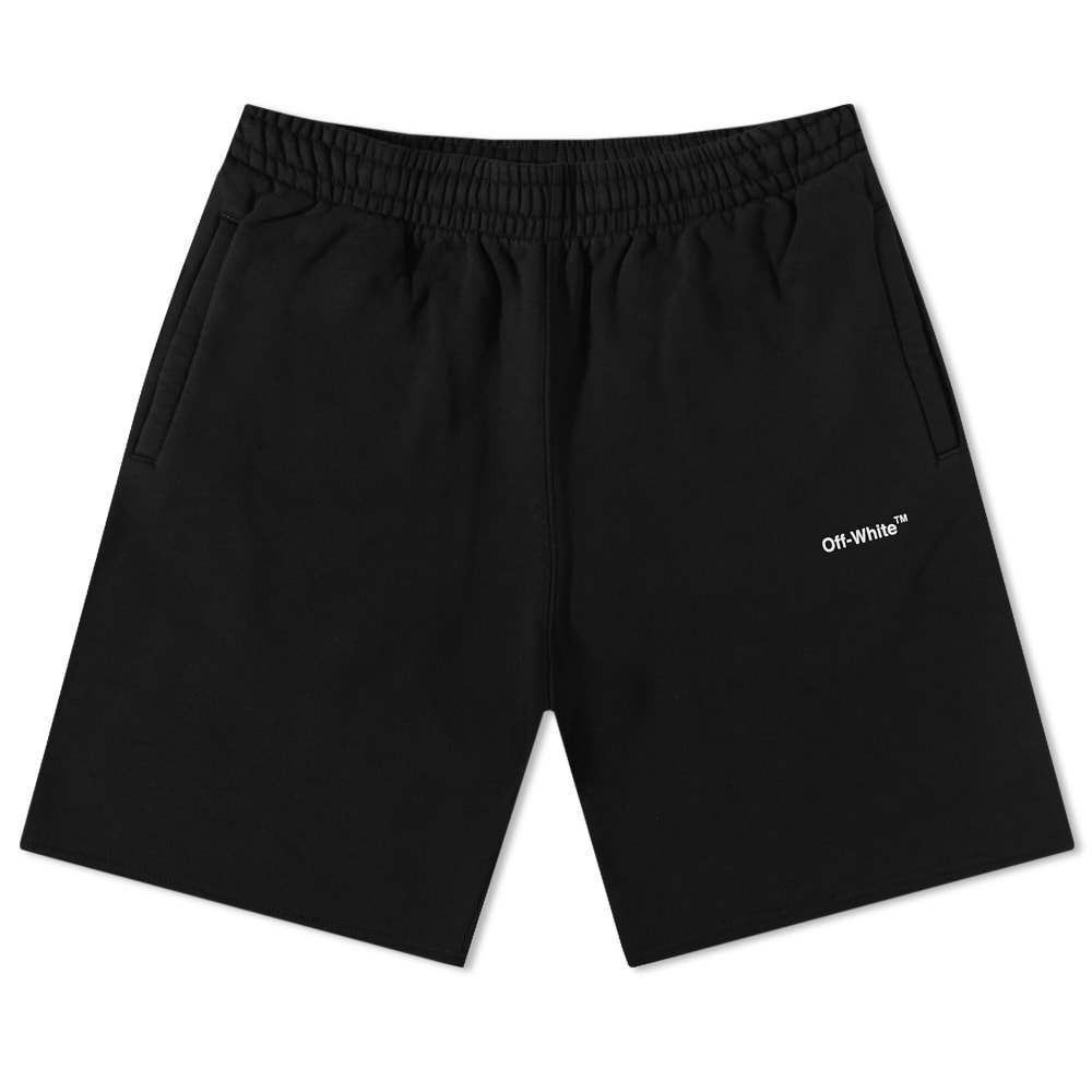 Shorts Off-White Diagonal Helvetica Sweatshort Sort | OMCI006C99FLE0011001, 0