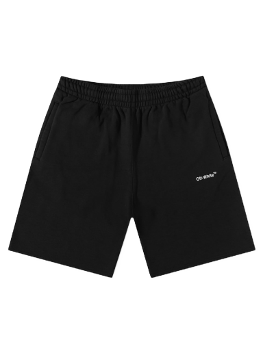 Shorts Off-White Diagonal Helvetica Sweatshort Sort | OMCI006C99FLE0011001