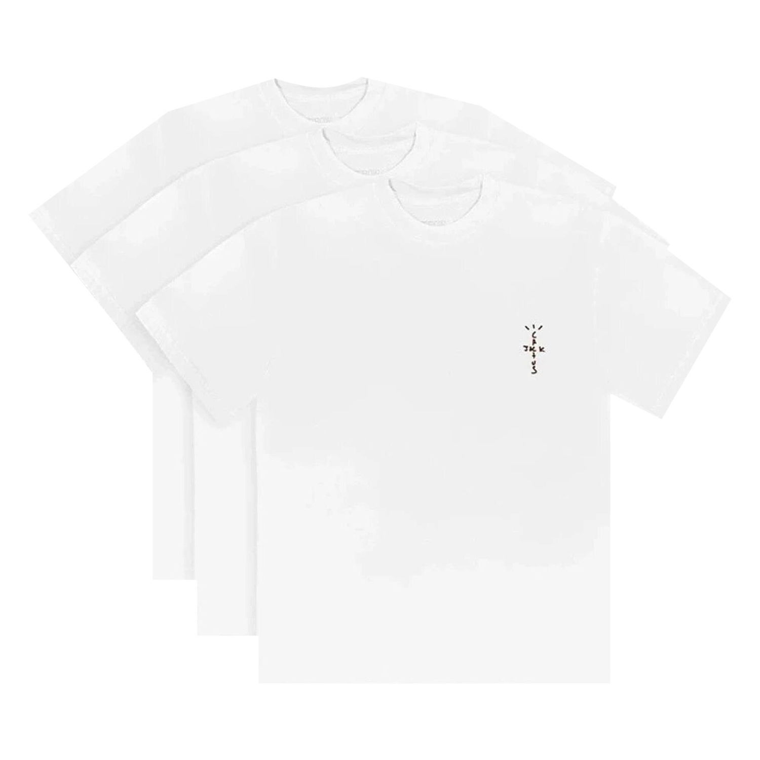 T-shirt Cactus Jack by Travis Scott CJ Tee 3-Pack Hvid | CFMF 3T11 WHIT, 1