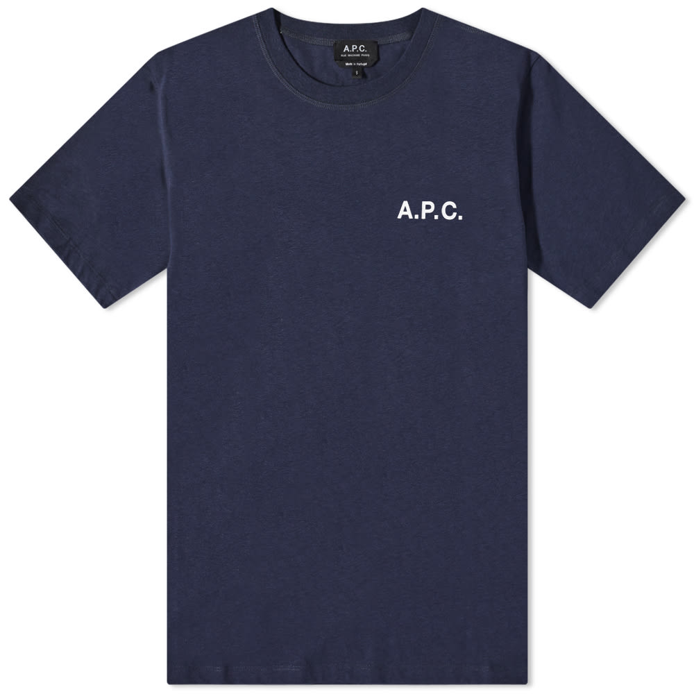 T-shirt A.P.C. Mike Logo Tee Mørkeblå | COETL-H26053-IAK, 0