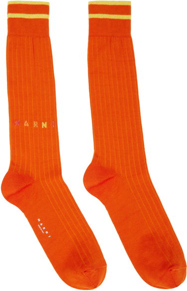Sokker Marni Marni Ribbed Knit Socks Orange | SKZC0110Q0 UFC143, 0