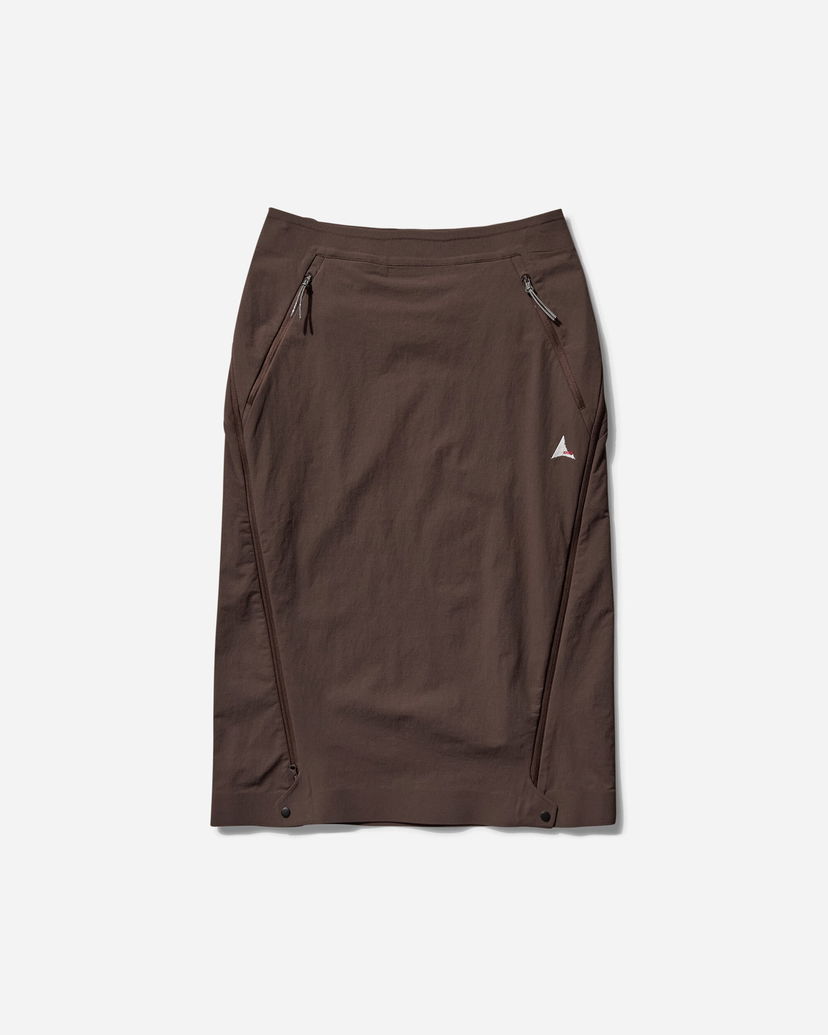 Nederdel ROA Y Zip Skirt Brun | RBWW019FA10 BRW0003