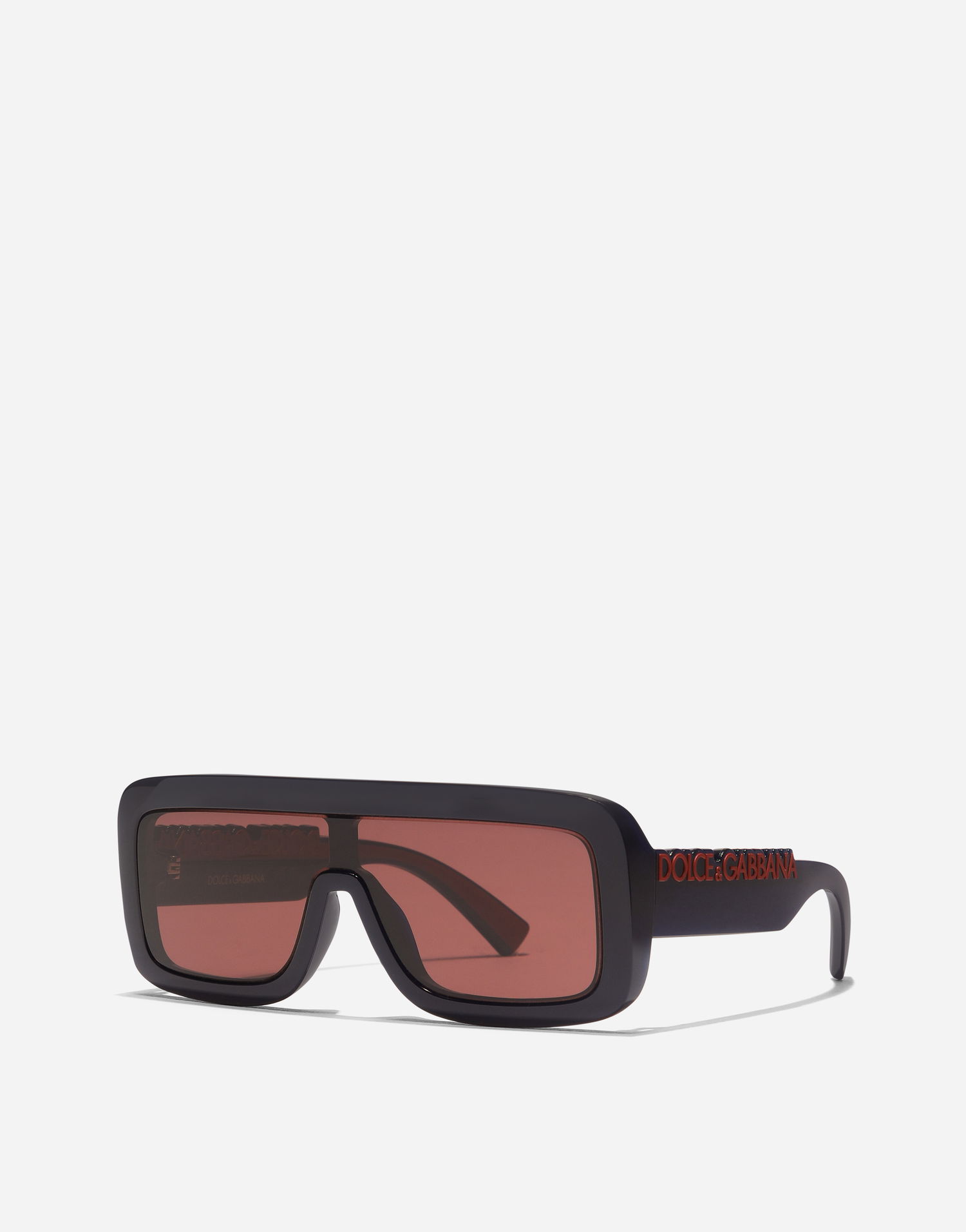 Solbriller Dolce & Gabbana Dolce & Gabbana Dg Logo Rectangular Shield Sunglasses Onesize Sort | VG601FVN9759V000, 1