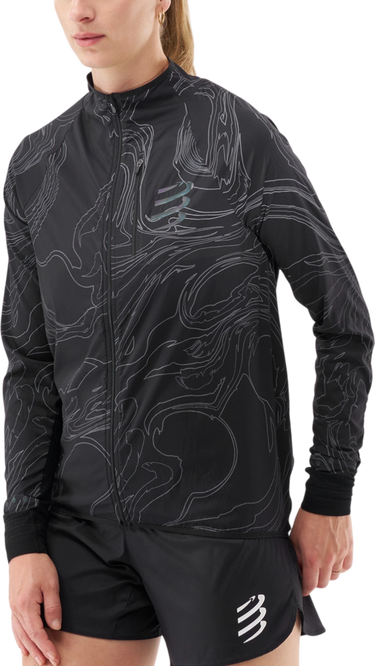 Vindjakke Compressport Hurricane Windproof Jacket Sort | ajvw11079047, 0