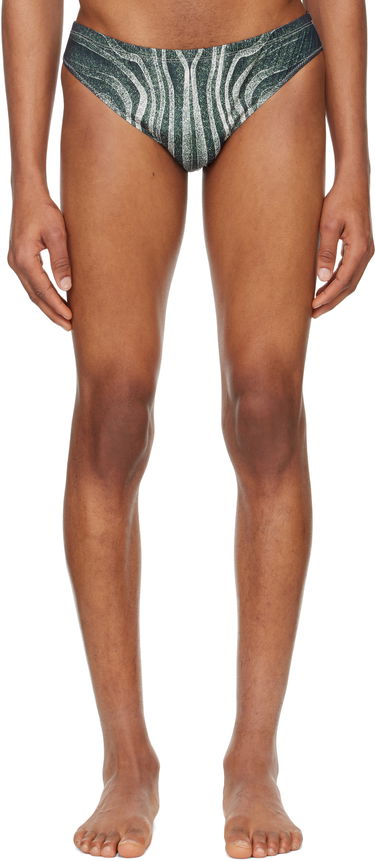 Badetøj Jean Paul Gaultier Jean Paul Gaultier 'The Spirale' Swim Briefs Grøn | 25/34-H-SV060-J587-000203, 0