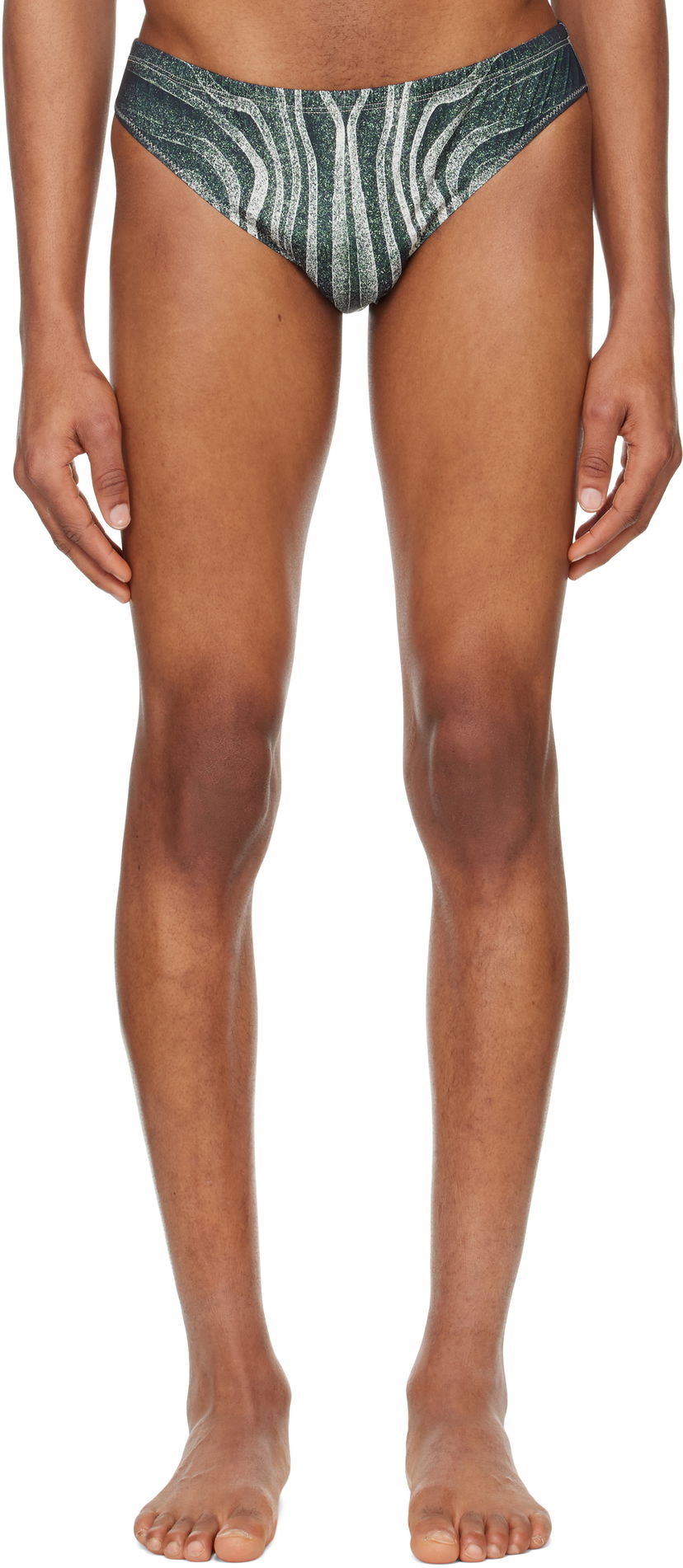 Badetøj Jean Paul Gaultier Jean Paul Gaultier 'The Spirale' Swim Briefs Grøn | 25/34-H-SV060-J587-000203