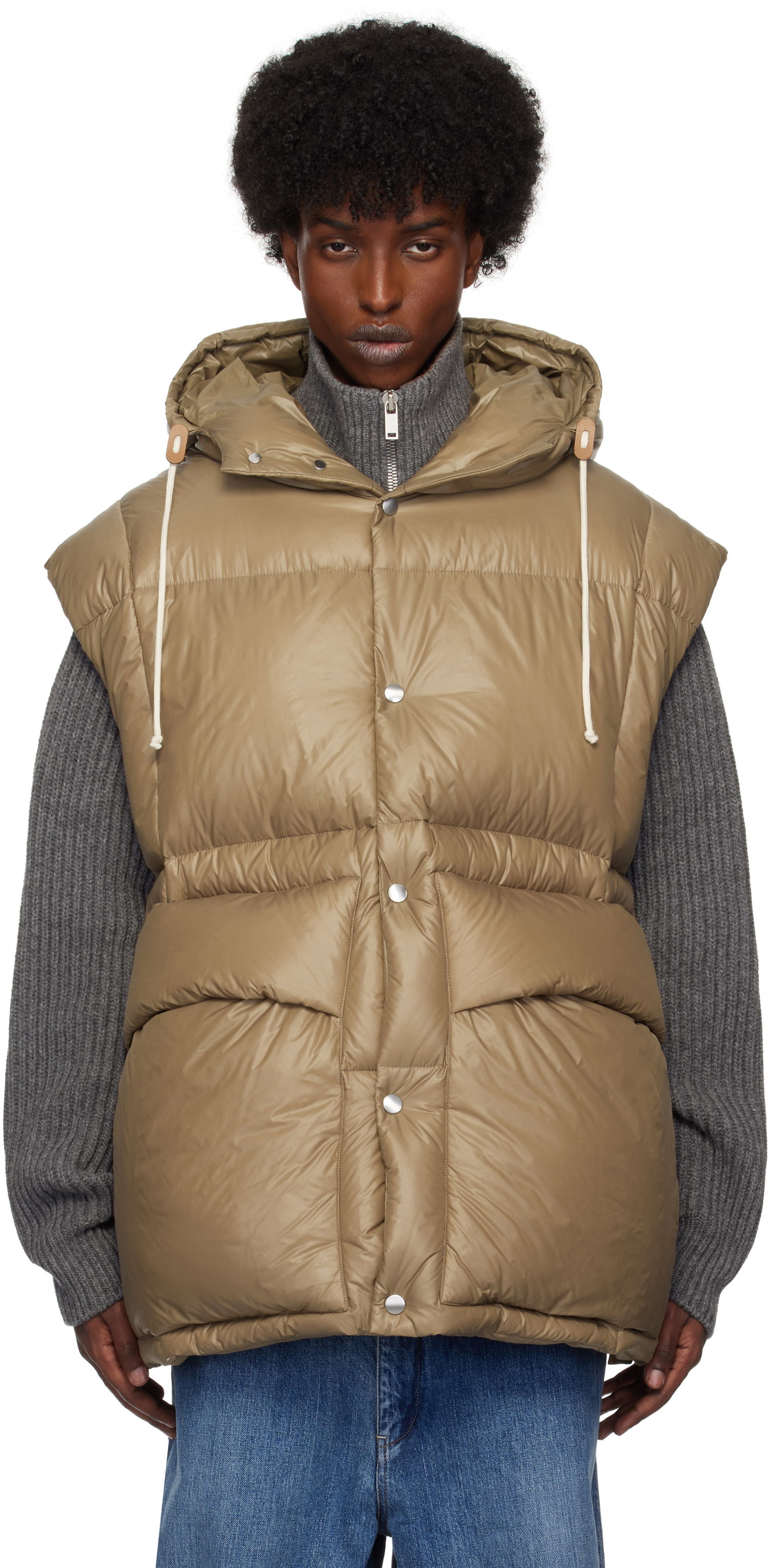 Vest Jil Sander Quilted Down Vest Brun | J47AF0143_J70007, 0