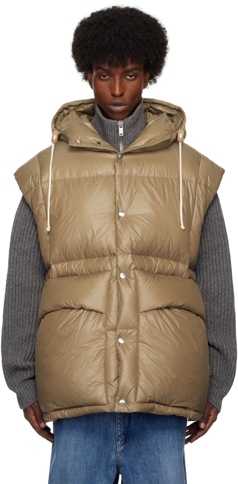 Vest Jil Sander Quilted Down Vest Brun | J47AF0143_J70007