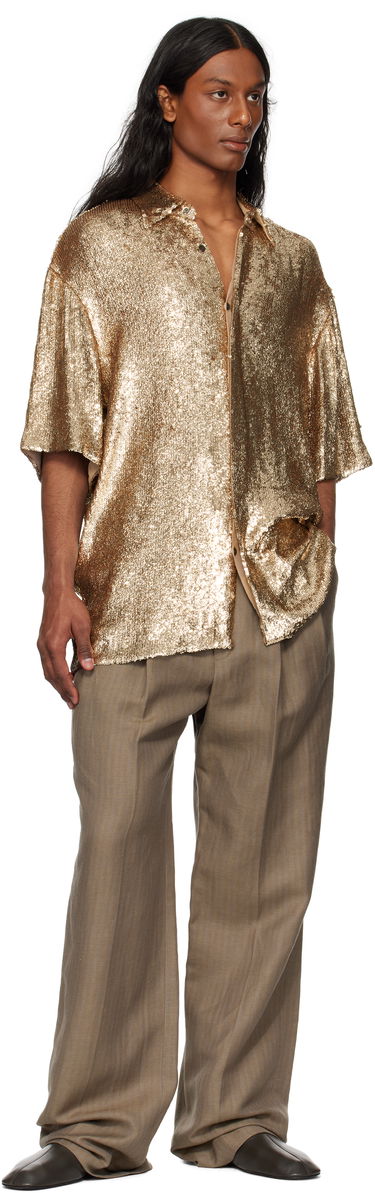 Skjorte Dries Van Noten Dries Van Noten Sequinned Shirt Metalisk | 251-080751-1481, 3