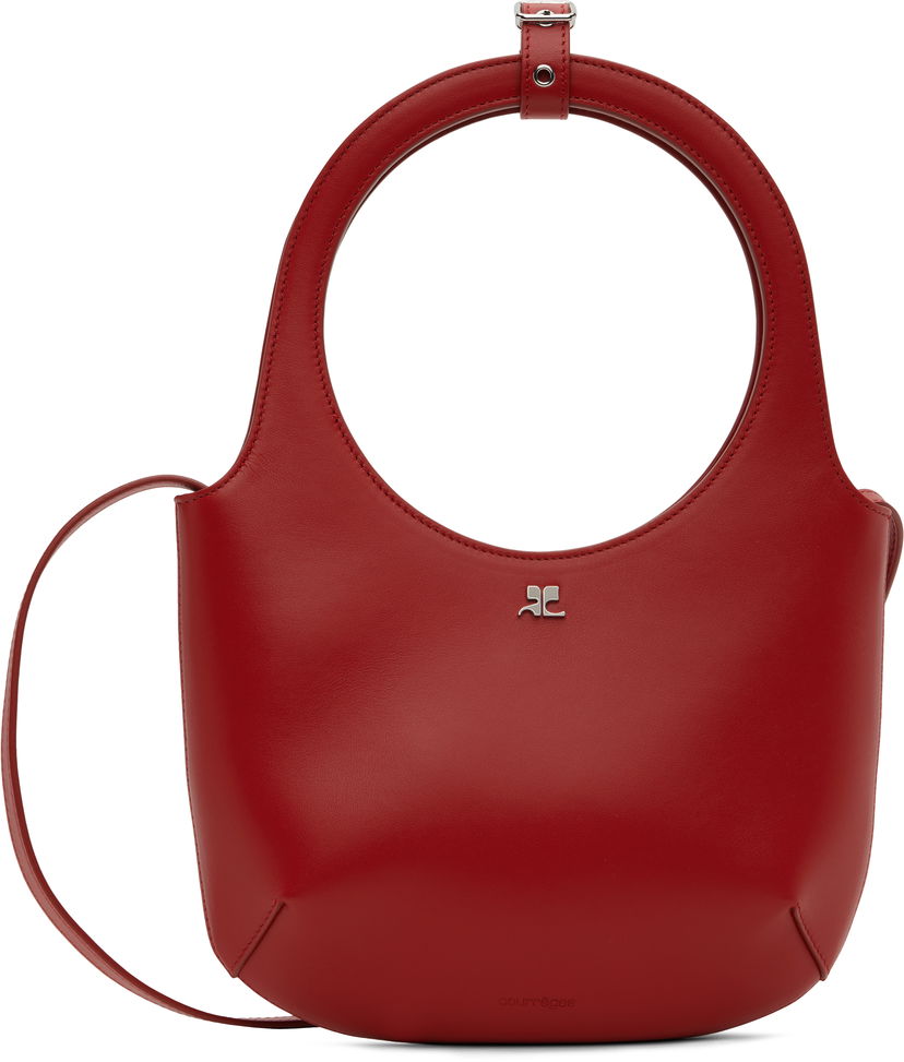 Håndtaske Courrèges Courrèges Holy Leather Shoulder Bag Rød | 224GSA102CR0065