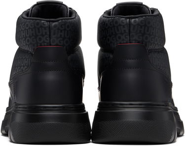 Sneakers og sko BOSS HUGO Printed-Logo Faux-Leather Boots Sort | 50552644, 1