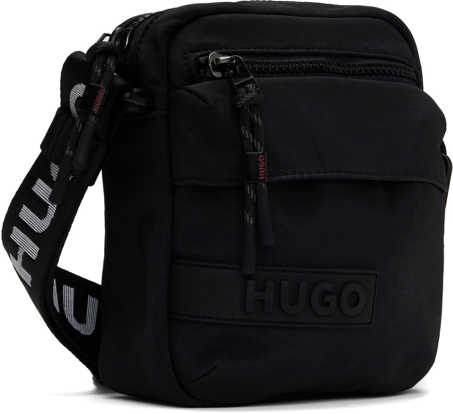 Skuldertaske BOSS HUGO Recycled Nylon Canvas Messenger Bag Sort | 50541949, 1