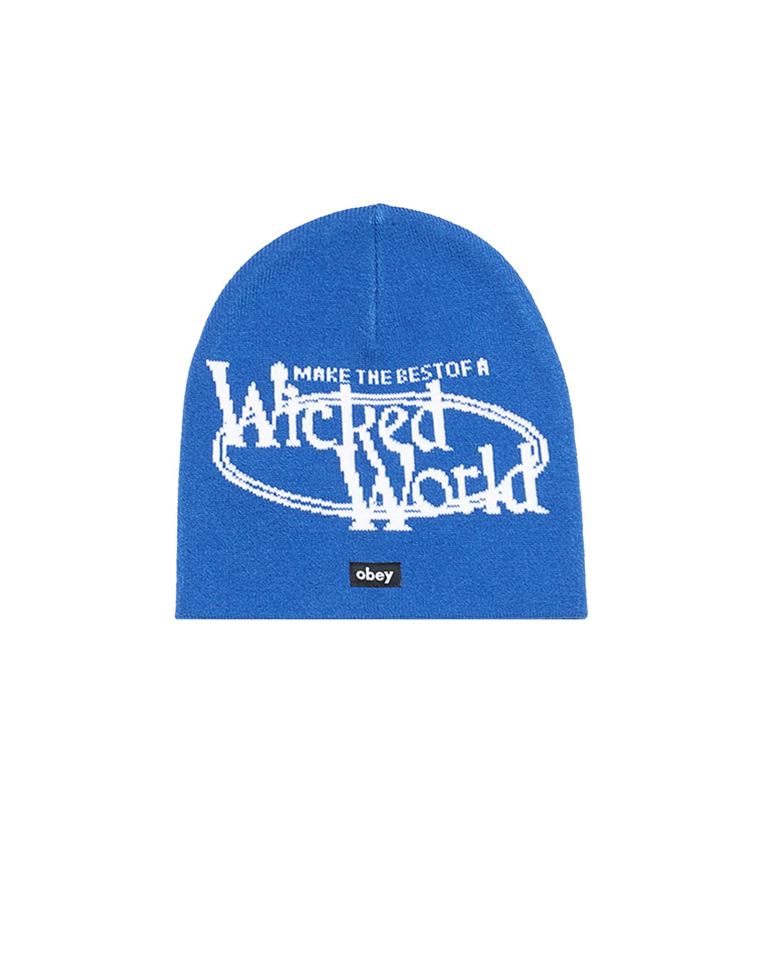 Beanie OBEY Wicked World Beanie Blå | 100030222-OLB, 0