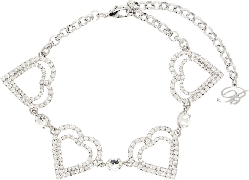 Armbånd Blumarine Blumarine Rhinestone Hearts Choker Metalisk | P522W309A