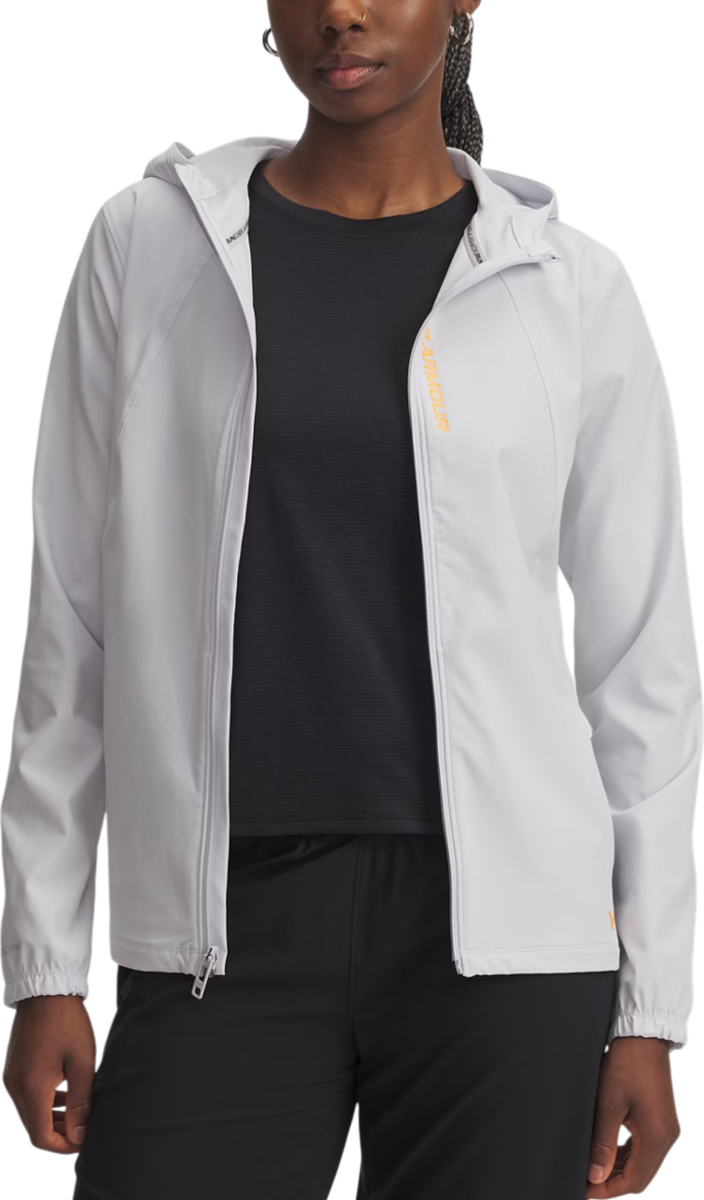Vindjakke Under Armour Under Armour UA OutRun the STORM Hooded Jacket Hvid | 1377043-014