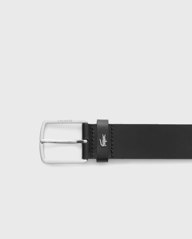 Bælter Lacoste Plain Leather Belt Sort | RC4082-000, 1