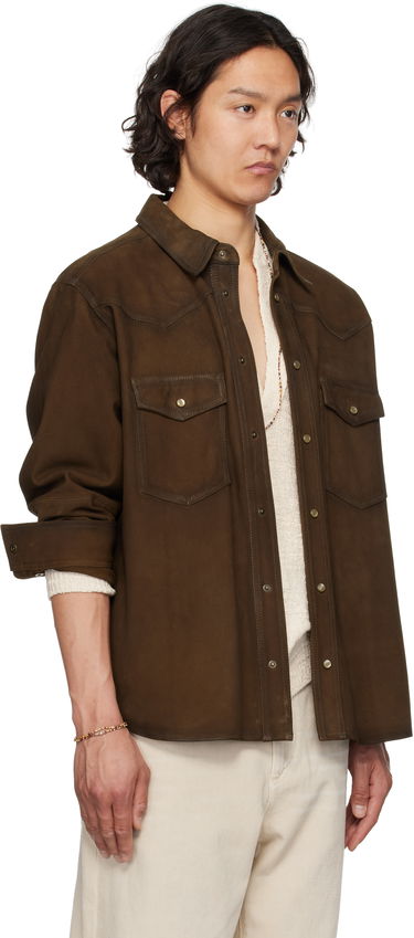 Skjorte ISABEL MARANT Isabel Marant Adrian Suede Shirt Brun | CH0241HA-C2B01H, 1