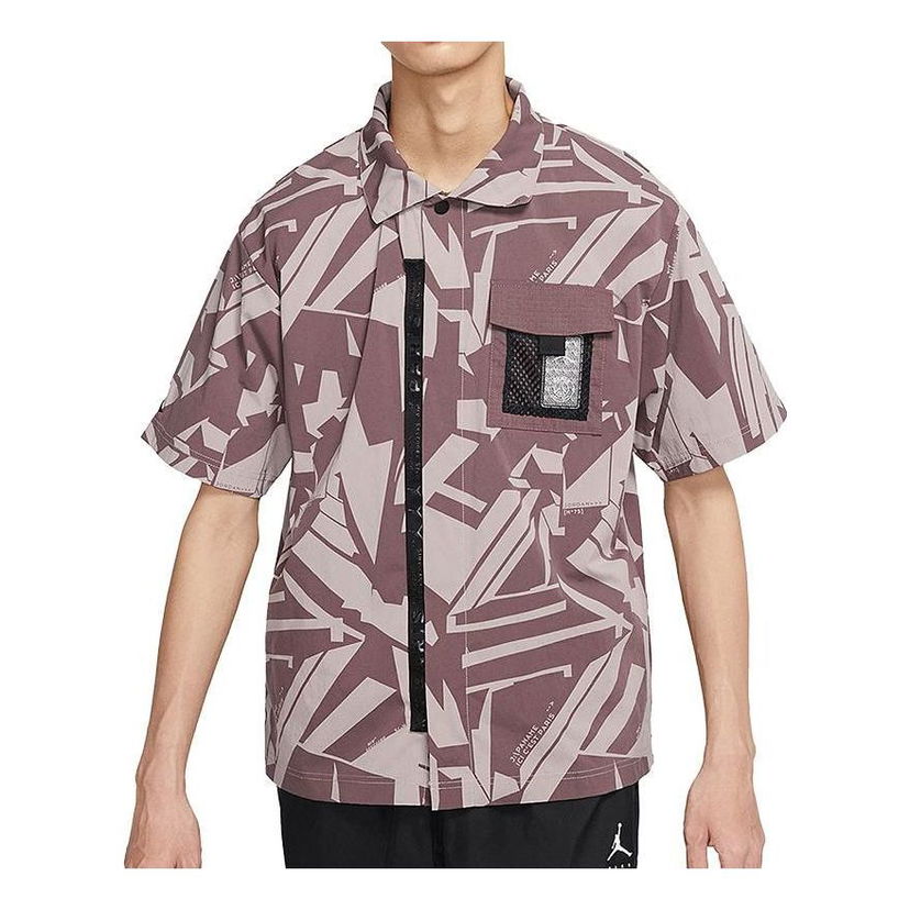 Skjorte Jordan Jordan Knit Short Sleeve Shirt Lilla | DM3109-218