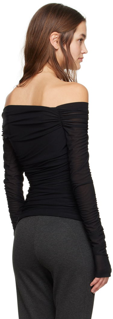 Tanktop Helmut Lang Ruched Long Sleeve T-Shirt Sort | N10HW510, 2