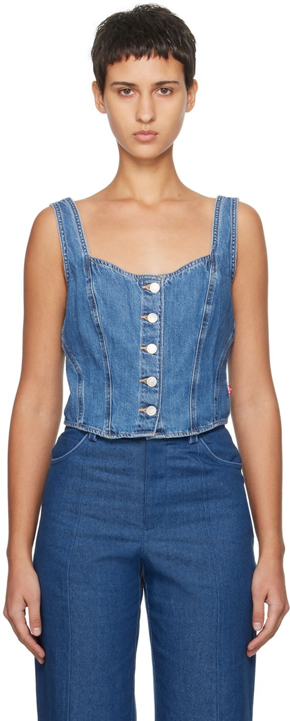 Tanktop Levi's Denim Tank Top Blå | A7314-0001, 0