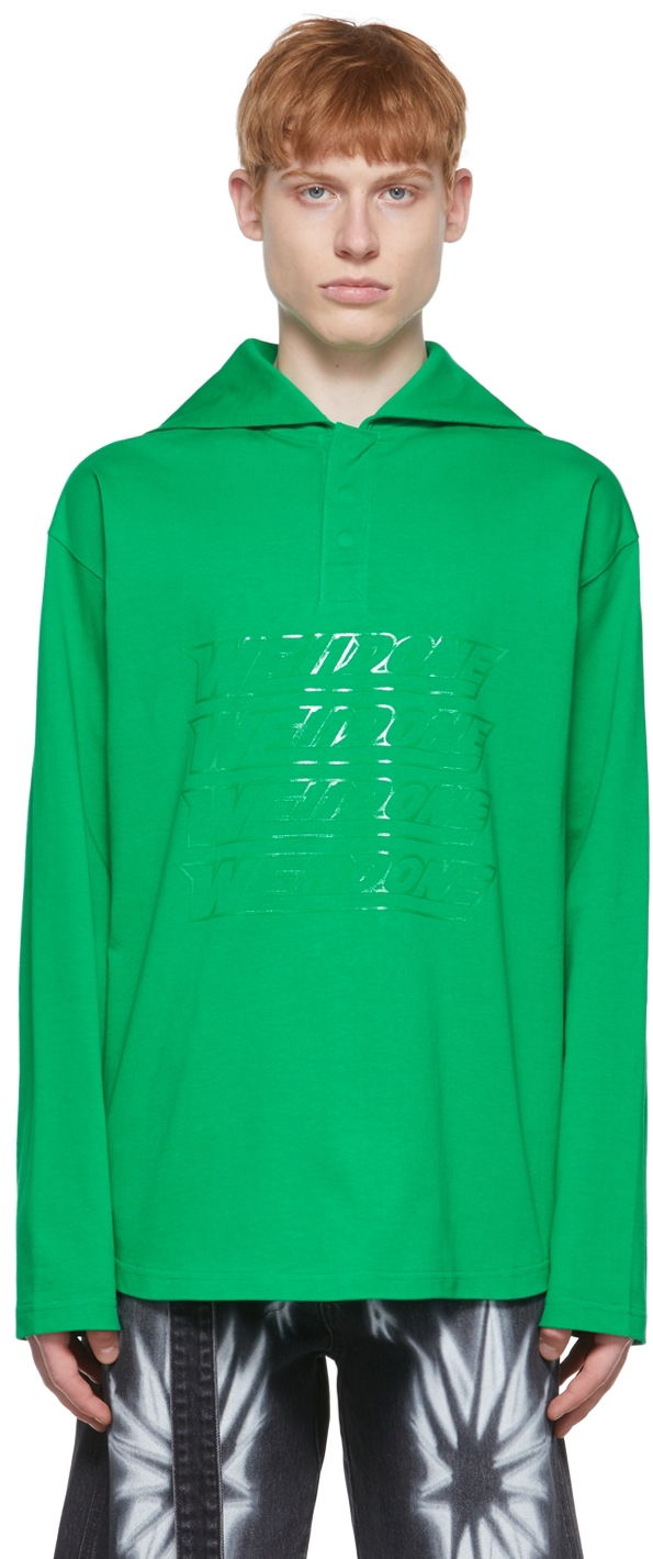 Polo skjorte We11done We11done Cotton Henley Grøn | WD-TT1-22-554-U-GR