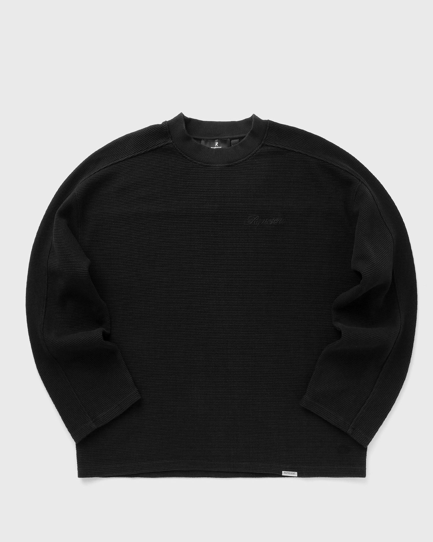 T-shirt Represent Clo Men's Waffle Long Sleeve T-Shirt Sort | MLM41209-01, 0