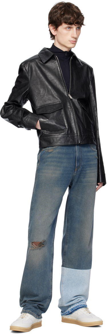 Jeans Maison Margiela MM6 Maison Margiela Five-Pocket Distressed Jeans Blå | SH0LA0017 M30017, 3
