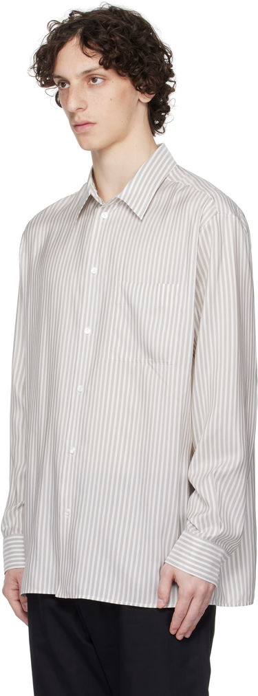 Skjorte The Row The Row Striped Shirt Hvid | 944-W3844, 3