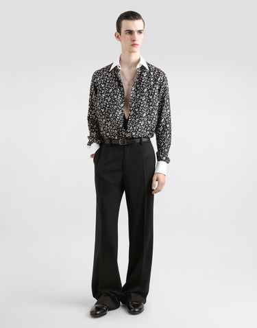 Skjorte Dolce & Gabbana Dolce & Gabbana Silk Shirt with Floral Print Sort | G5MM4ZIS1X1HN5EV, 1