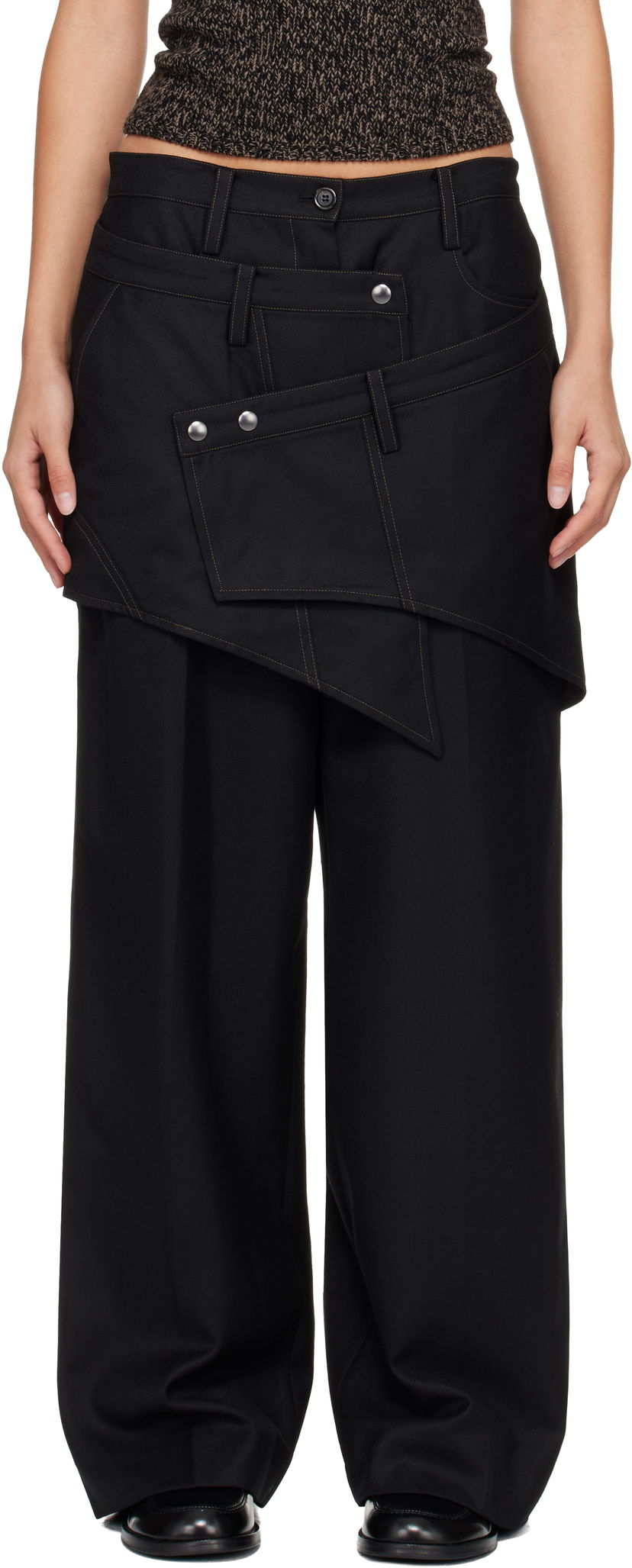 Bukser Andersson Bell Crossover Wrap Tailored Trousers Sort | apa862w