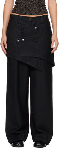 Crossover Wrap Tailored Trousers