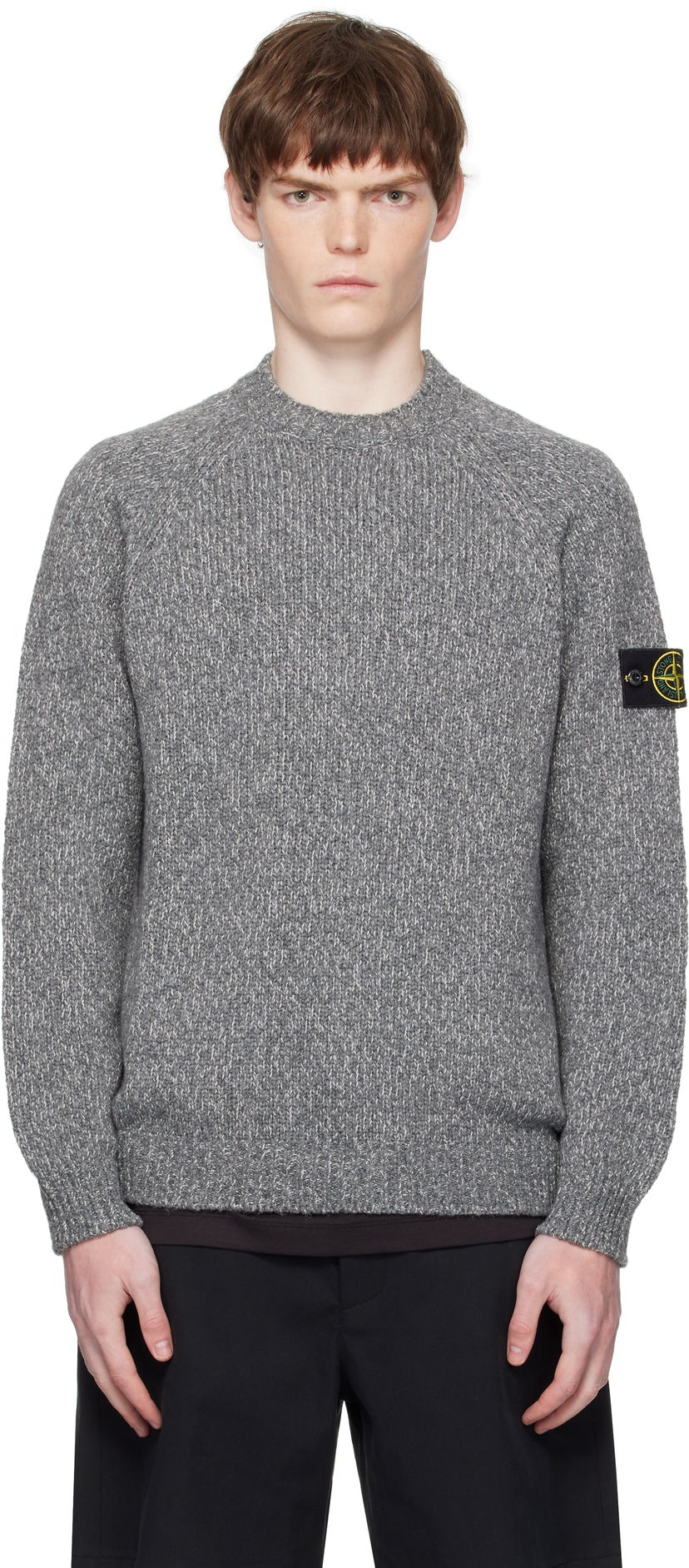 Sweater Stone Island Stone Island Crew Neck Sweater Grå | K2S15 5100050 S00N1