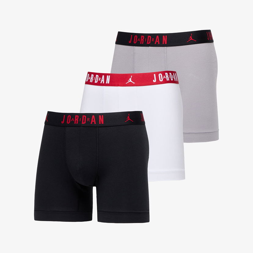 Undertøj og sokker Jordan Jordan Flight Cotton Core 3-Pack Boxer Brief Black/ White S Flerfarvet | JM0622-F66