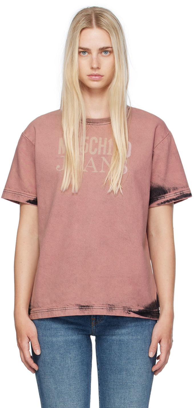 T-shirt Moschino Bleached T-Shirt Lyserød | 242K10212