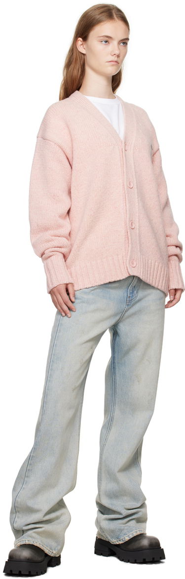 Sweater We11done Chunky V-Neck Cardigan Lyserød | WD-KC2-24-627-U-LP, 3