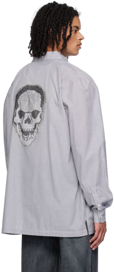 Skjorte Ottolinger Ottolinger Oversized Pinstriped Shirt Grå | 1103101, 2