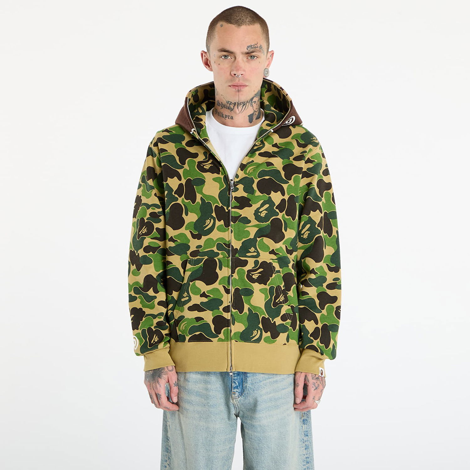 Sweatshirt BAPE Abc Camo 2Nd Ape Full Zip Hoodie Flerfarvet | 001ZPL801006MGRN, 0