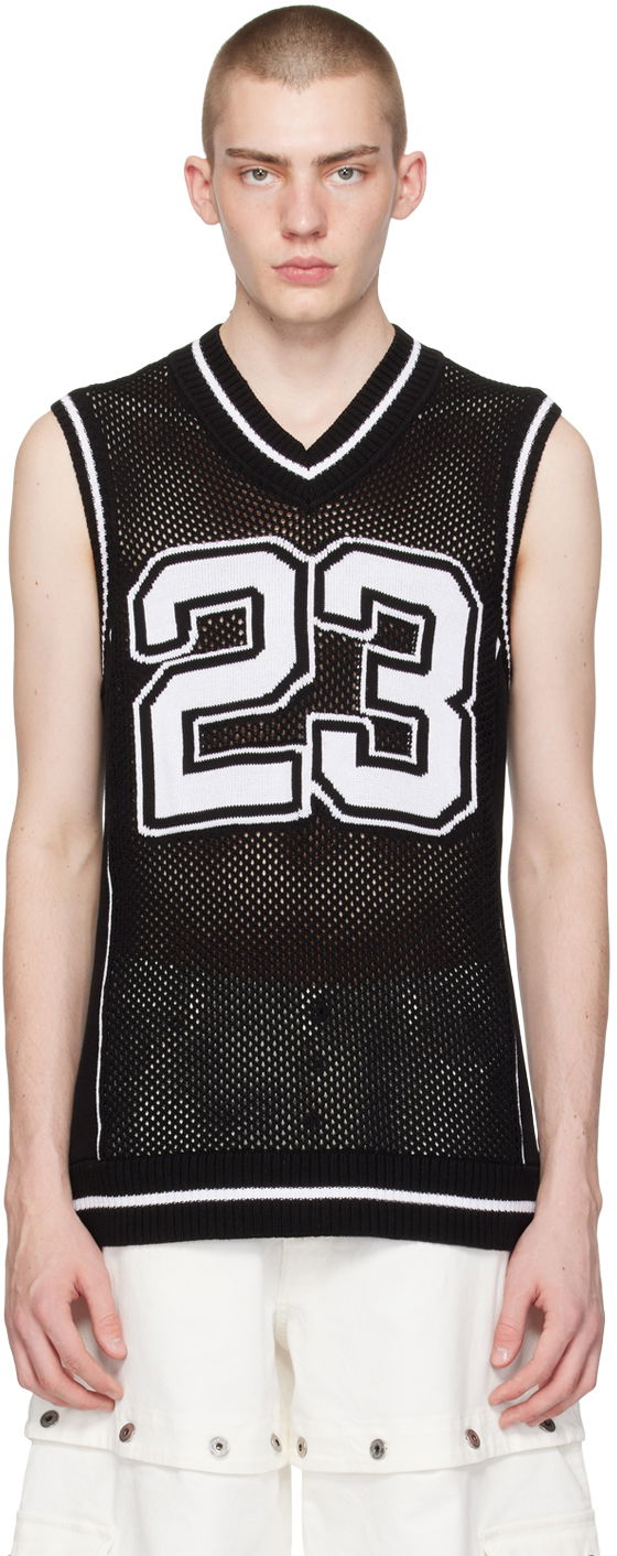 Tanktop Off-White Varsity Net Tank Top Sort | OMHZ018S24KNI0011001, 0