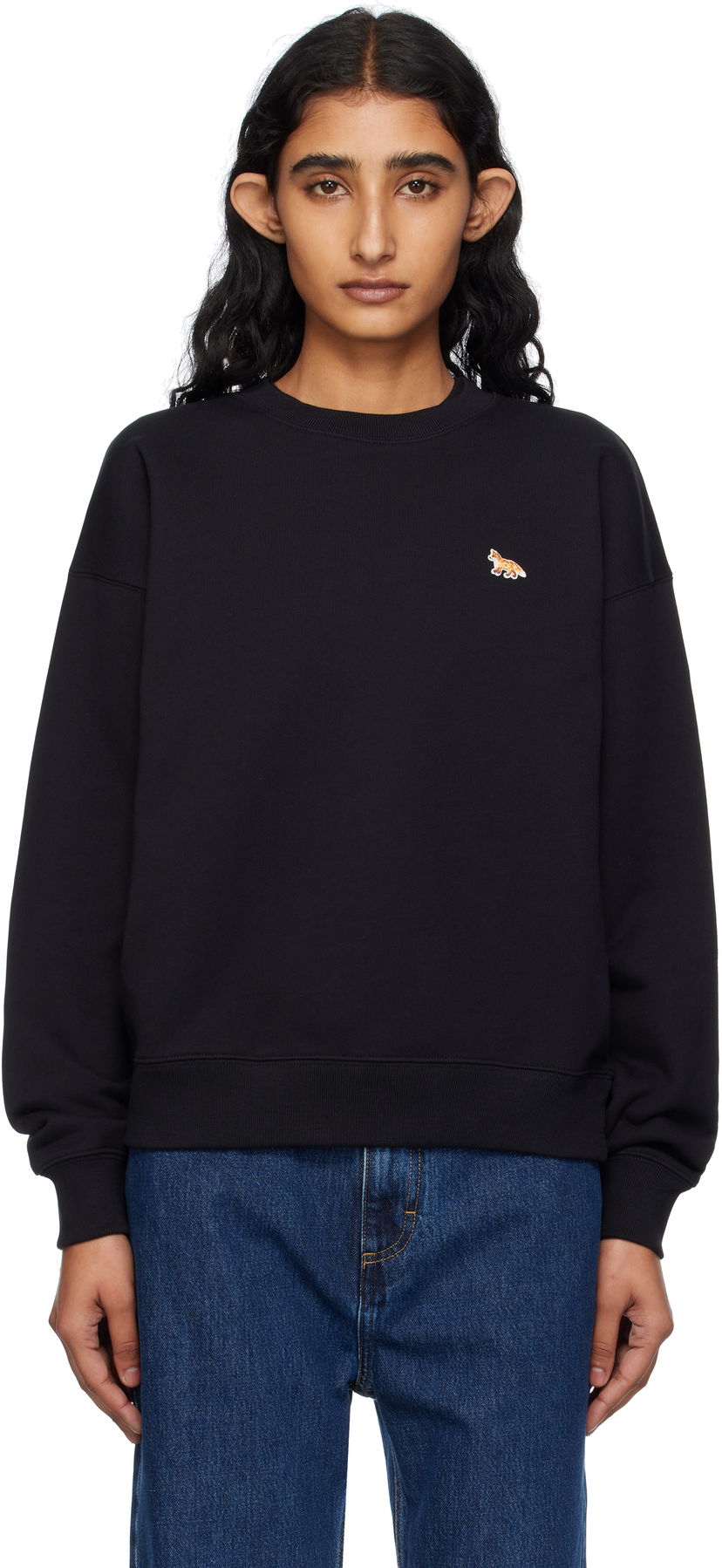 Sweatshirt MAISON KITSUNÉ Maison Kitsuné 'Baby Fox' Sweatshirt Sort | PW00307KM0341
