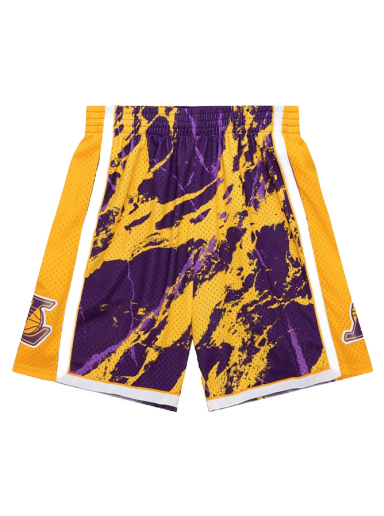 Shorts Mitchell & Ness NBA Los Angeles Lakers Team Marble Swingman Shorts Lilla | PFSW1279-LAL09PPPPTPR