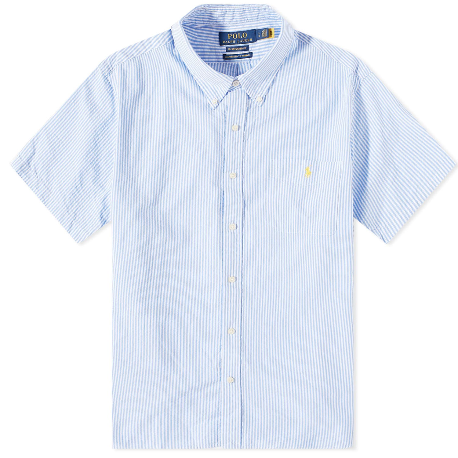 Skjorte Polo by Ralph Lauren Seersucker Turkis | 710906574002, 0
