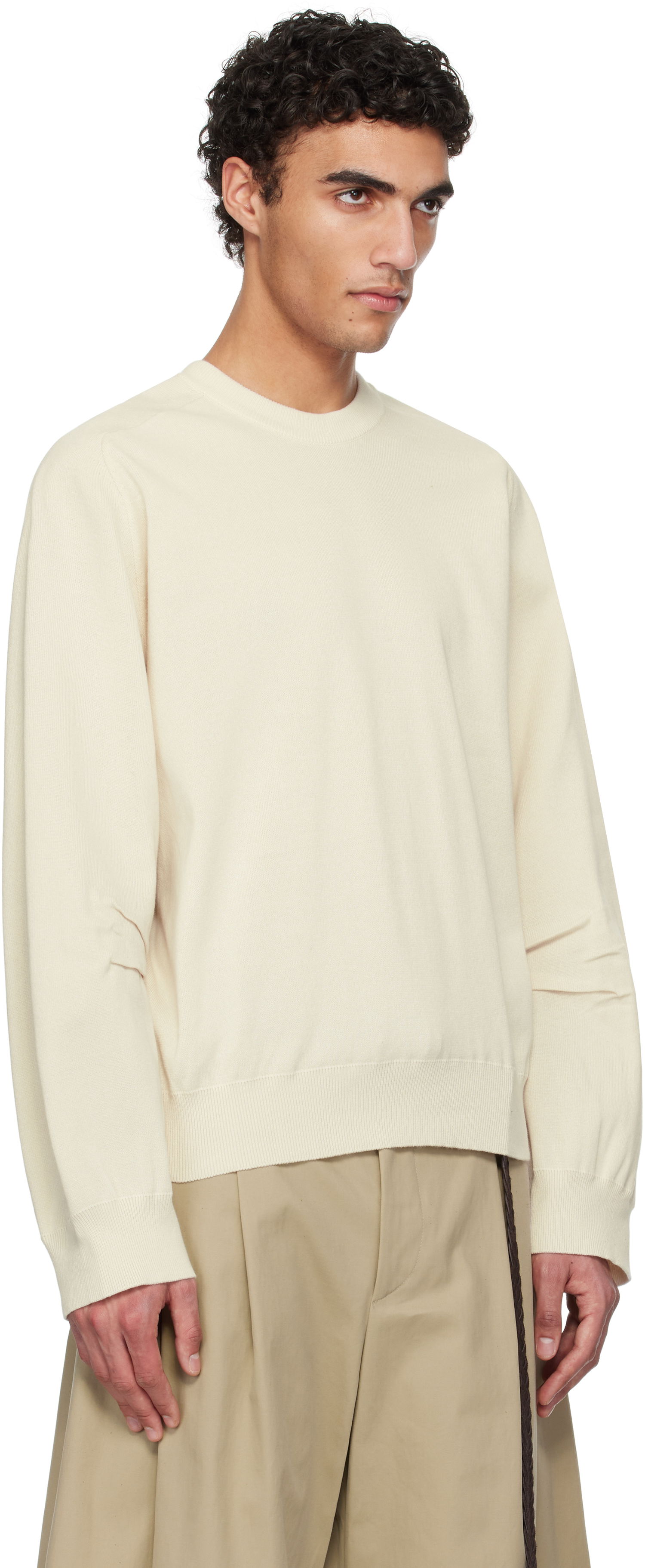 Sweater HED MAYNER Hed Mayner Crew Neck Sweater Beige | HMMA75065A-HA602, 1