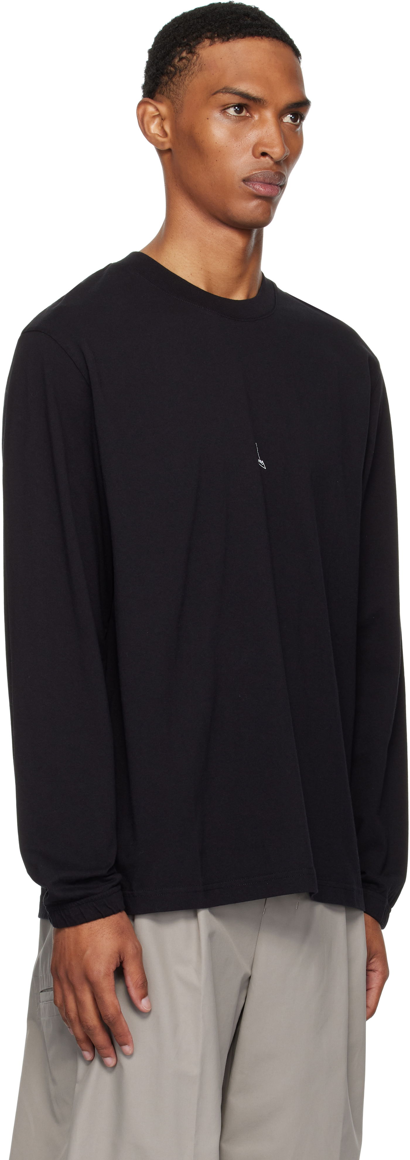 T-shirt ROA ROA Logo Long Sleeve T-Shirt Sort | RBMW0399JY35, 1
