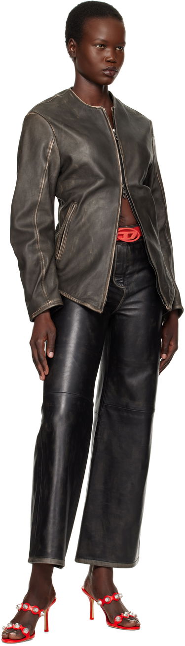Jakke Diesel Leather Jacket Sort | A15873 0EGBL, 3