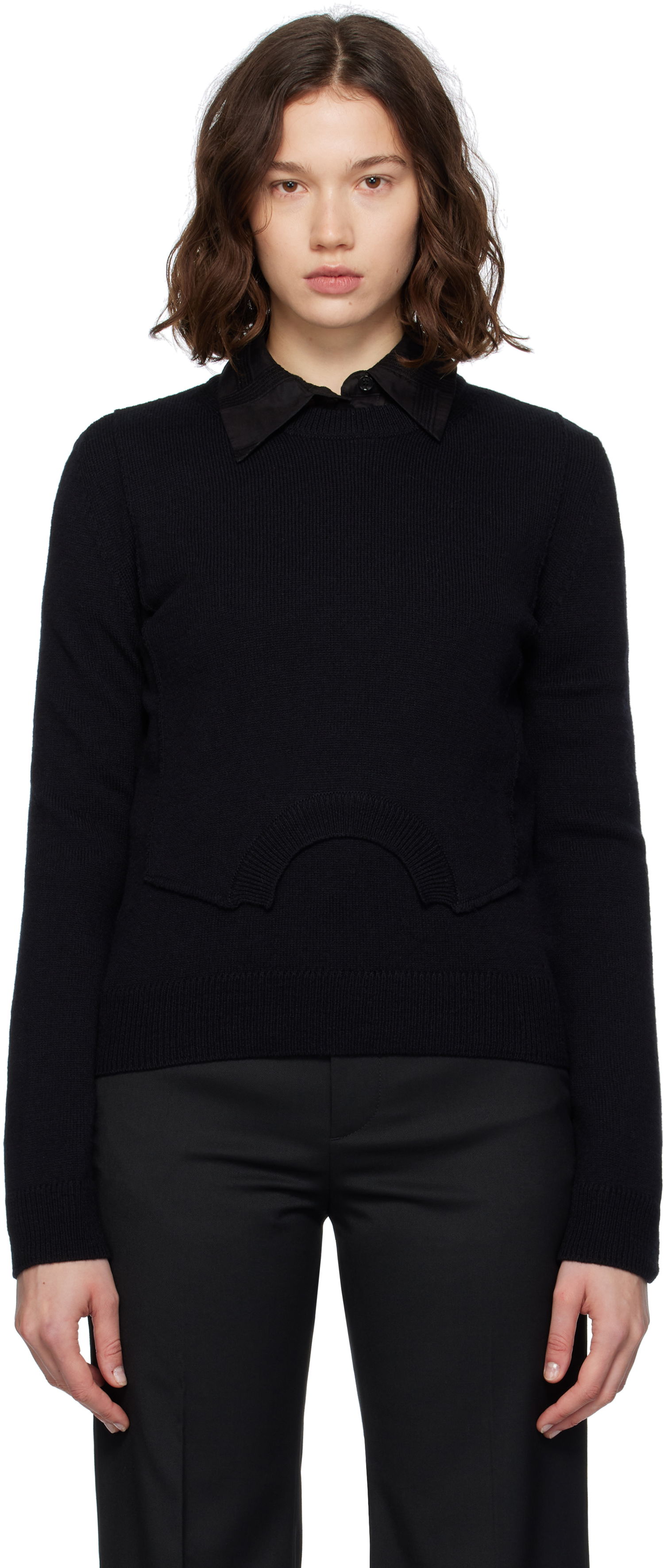 Sweater Maison Margiela MM6 Maison Margiela Wool Knit Sweater Sort | S52HL0044 M13139, 0