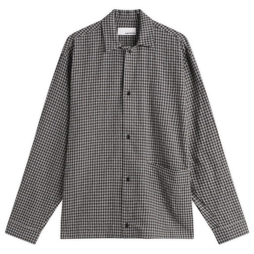 Skjorte sage NATION Siesta Boxy Shirt Grå | S139-MGC