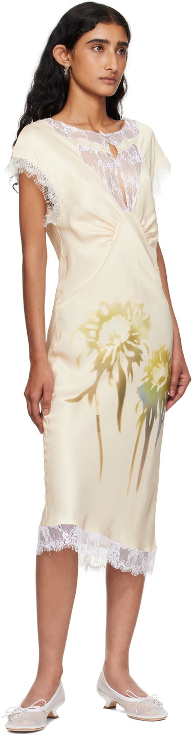 Kjole Collina Strada Collina Strada Waterlily Midi Dress Beige | XX4045, 3